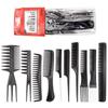 10-Piece Professional Hairdressing Comb Set - Barber & Salon Styling Comb Kit