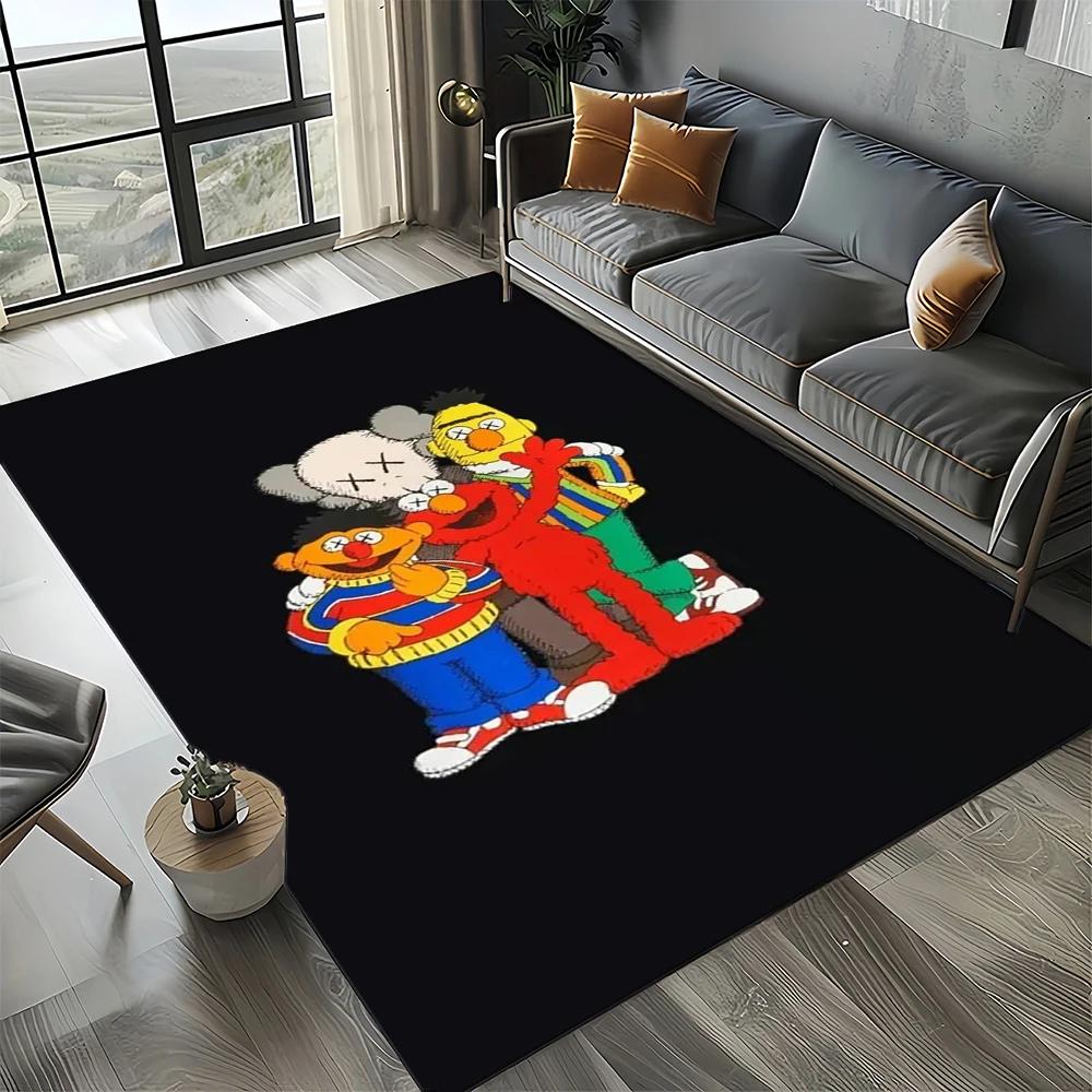 2025 New Style Sesame Street Cartoon TV Carpet Rug for Living Room Bedroom Home Sofa Decoration,Kids Play Non-slip Floor Mat