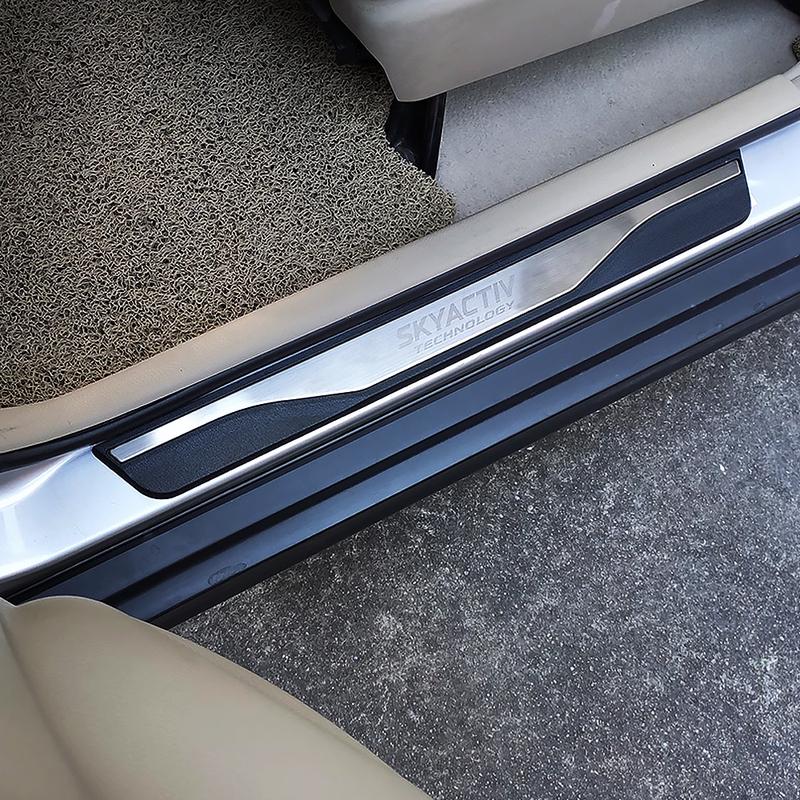 Car Accessories For Mazda CX-5 CX5 2024 Car Door Sill Protector Styling Stickers Auto Pedal Threshold Cover Trim