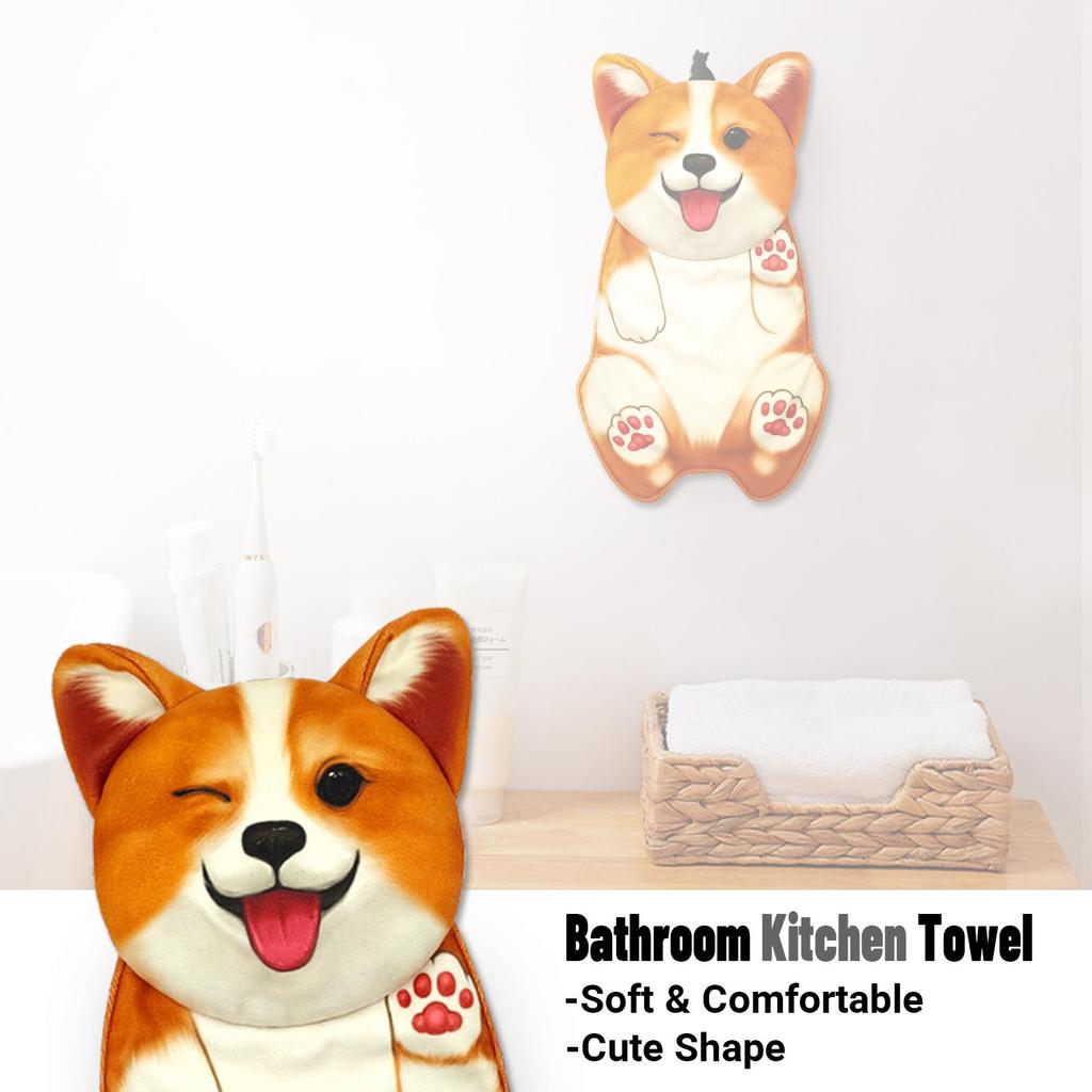 Hand Towel with Hanging Fast Drying Highly Absorbent Wash Cleaning Cloth Microfiber Rag Skin
