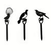1pc Bird Garden Stake - Metal Silhouette Yard Sign with Stake for Garden Decor, Ideal for Halloween and Fall Decorations