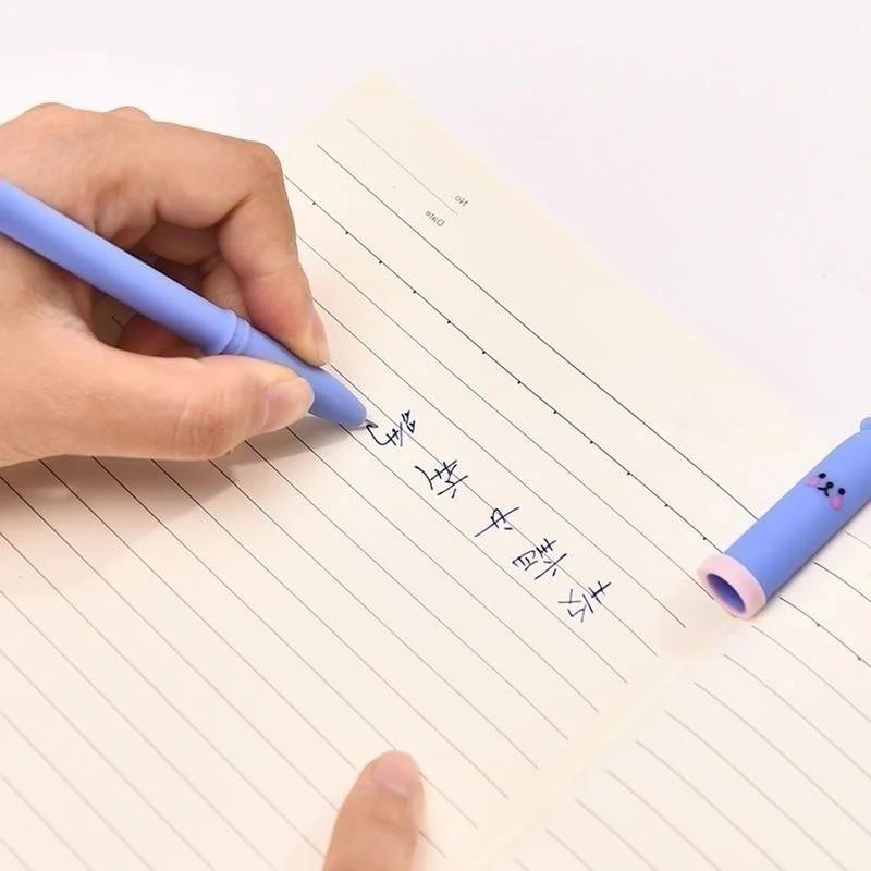 6/pcs Creative Animal Expression Pen Gel Pens Kawaii Pen Cute Korean Stationery Gifts RANDOM Color