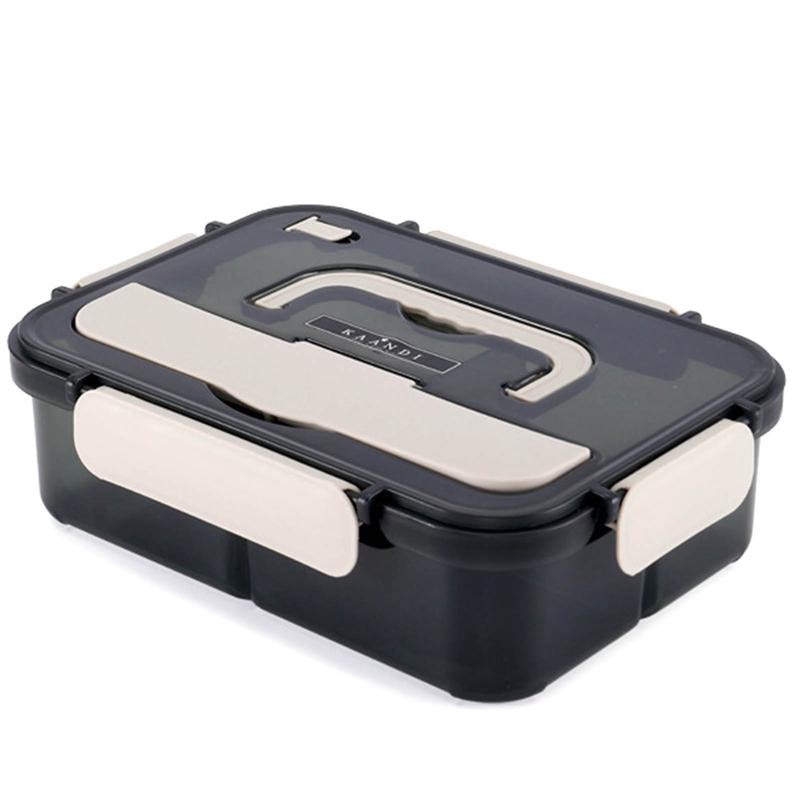 

Коробки для обедов с отделениями для детей, мальчиков, взрослых, герметичные коробки для бенто, школьные, офисные, пластиковые, безопасные, порционные контейнеры для еды, не содержат бисфенол-А бежевый