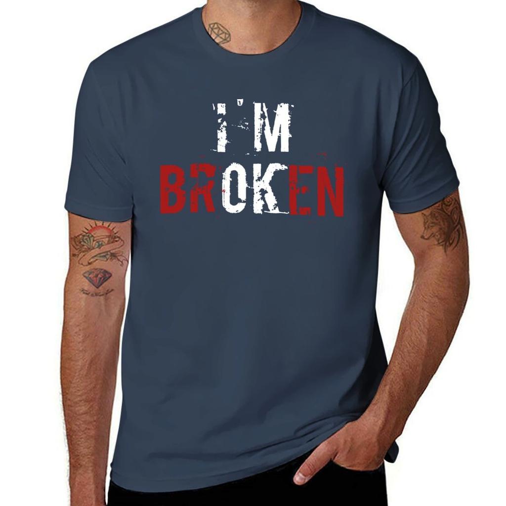 Im Broken OK T-Shirt Short sleeve tee anime clothes men t shirt