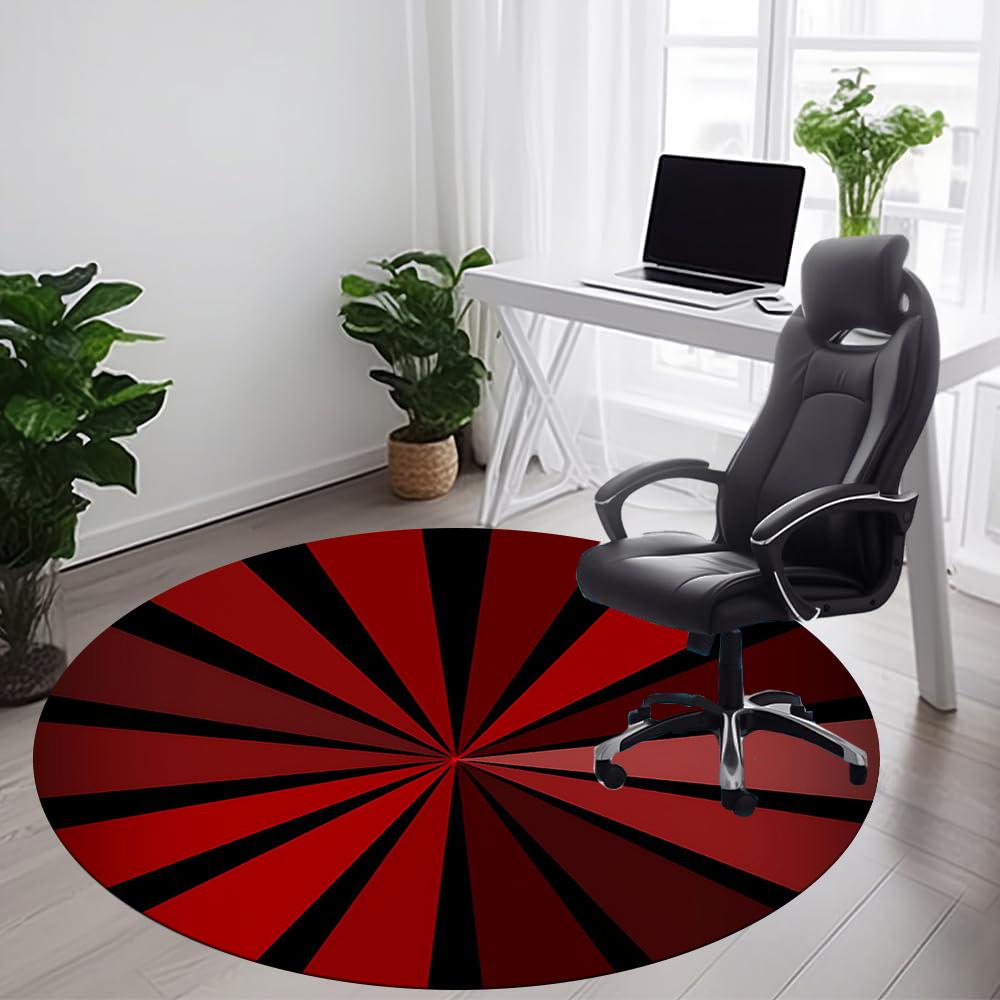 1pc Sunburst Pattern Office Round Area Rug, Indoor Mat Suitable ForOffice, Under Office Chairs Bedroom Living Room Home Decor, Room Decot043