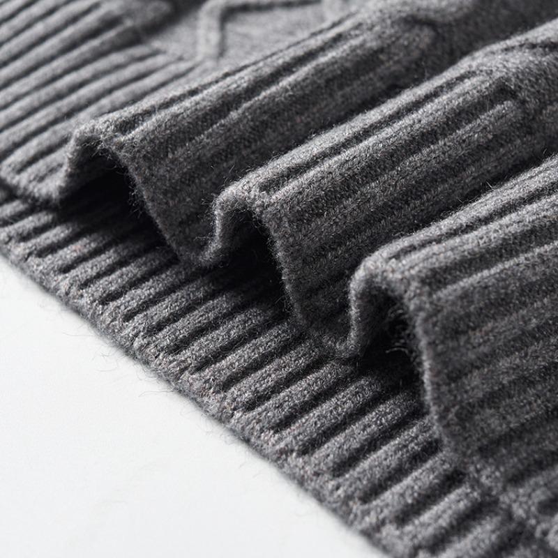 Men's Winter Knit Vest, V-Neck Sleeveless Sweater, Warm Fleece Lined, Casual Layering, 6 Colors