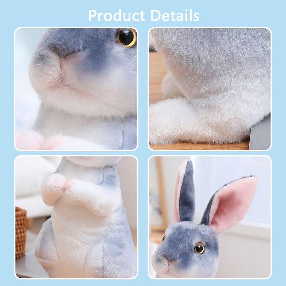Kids Birthday Kawaii Simulation Long Ears Rabbit Animal Stuffed Doll Toys Rabbit Plush Toy Lifelike