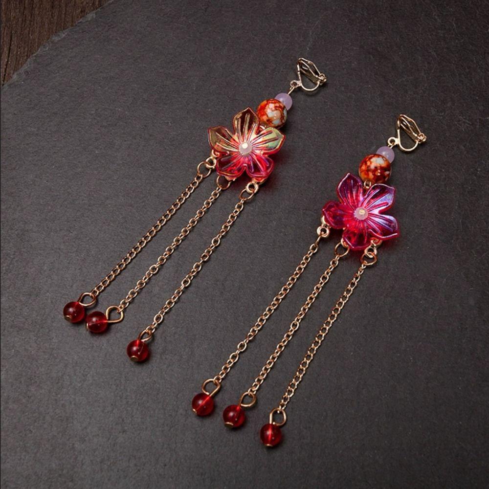 Tassel Bridal Headwear Zinc Zinc Alloy Earrings Hairpin Set Fashion Wedding Hair Sticks  Party
