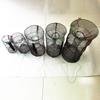 1Pcs Collapsible Steel Wire Nylon Net Fish Cage Mesh Fine Trap For Crab Shrimp And Crayfish Fishing Tackle Outdoor Enthusiasts