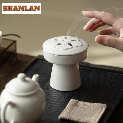 Plant Ash Glazed Petal Incense Holder Mist Smoking Steamers Incense Burners Aromatherapy Smell Distributor Censer Teaset Craft