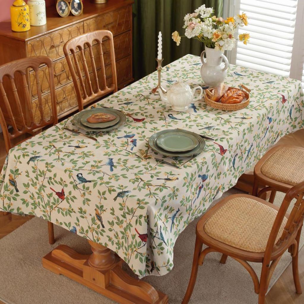 American Pastoral And Rural Style Oil Painting Style Home Fabric Tablecloth Coffee Table Cloth Rectangular Jacquard Tablecloth Retail