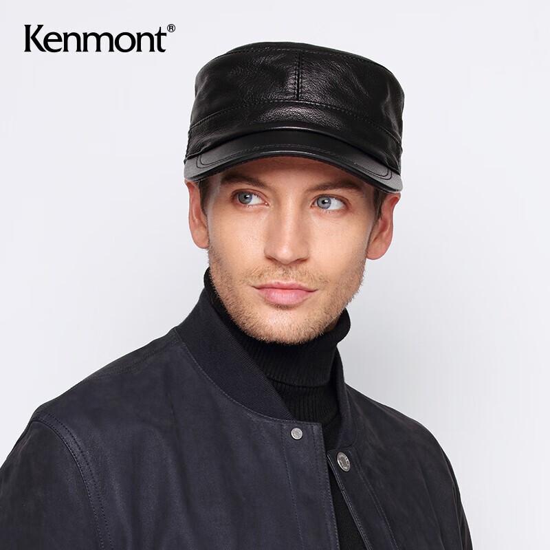 

Мужская кожаная зимняя кепка с плоским верхом Kamon Adjustable (59cm)