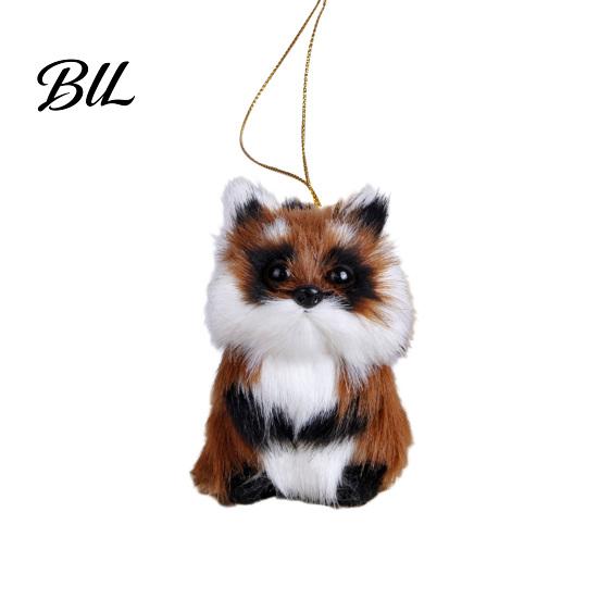 Christmas Tree Raccoon Ornament Cute Plush Doll with Lanyard Soft Fluffy Animal Pendant Non-shedding for Bags Keys Trees Collectible Gifts Kids Adults