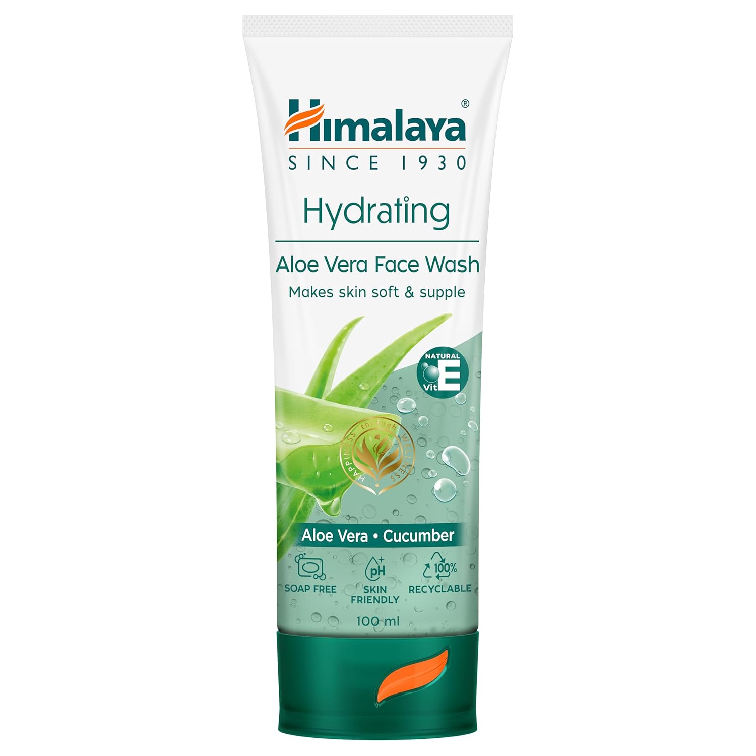 Himalaya Hydrating Aloe Vera Face Wash 100 Ml Soap-Free Gentle Cleanser for Dry Skin