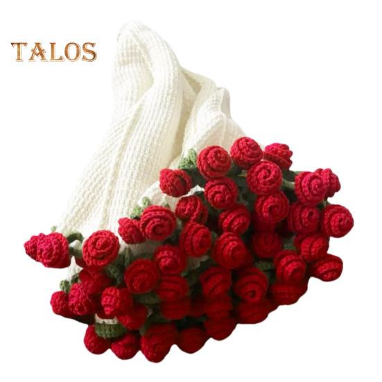 

Вязаный крючком цветочный плед ручной работы букет роз плед ландышей вязаный крючком плед для дивана-кровати дивана домашний декор красный