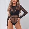 Summer Clothes Sexy Tops Y2k Women Fishing Net Sexy Body Stocking Fishnet Long Sleeved Bodysuit Bodystocking Lingerie Hollow Out