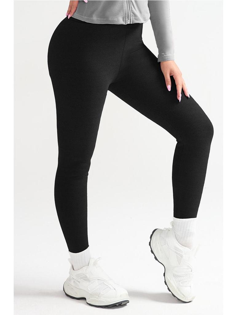 Women's High Waist Thermal Fleece Yoga Pants for Autumn and Winter - Hip Lift & Base Layer Fitness Leggings