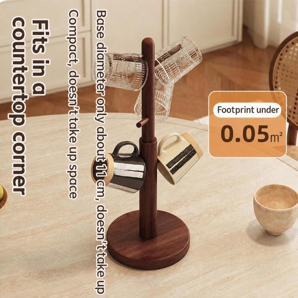 Space Saving Tree Shape Mug Holder Wooden Mug Tree Holder New Coffee Cup Mug Rack for Kitchen