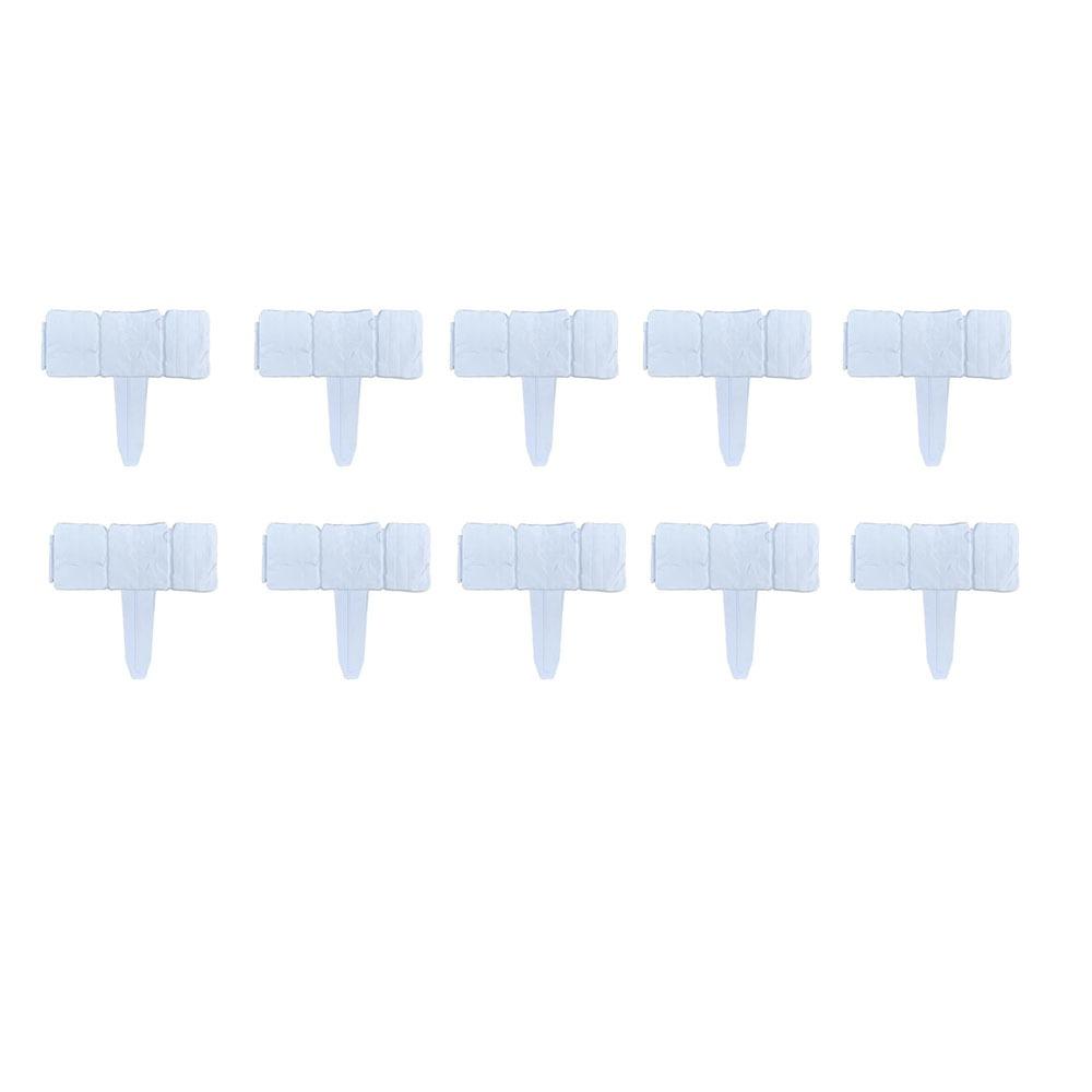 10Pcs Moisture-resistant Corrugated Fence Weatherproof Flower Bed Edging Fence Garden Decoration