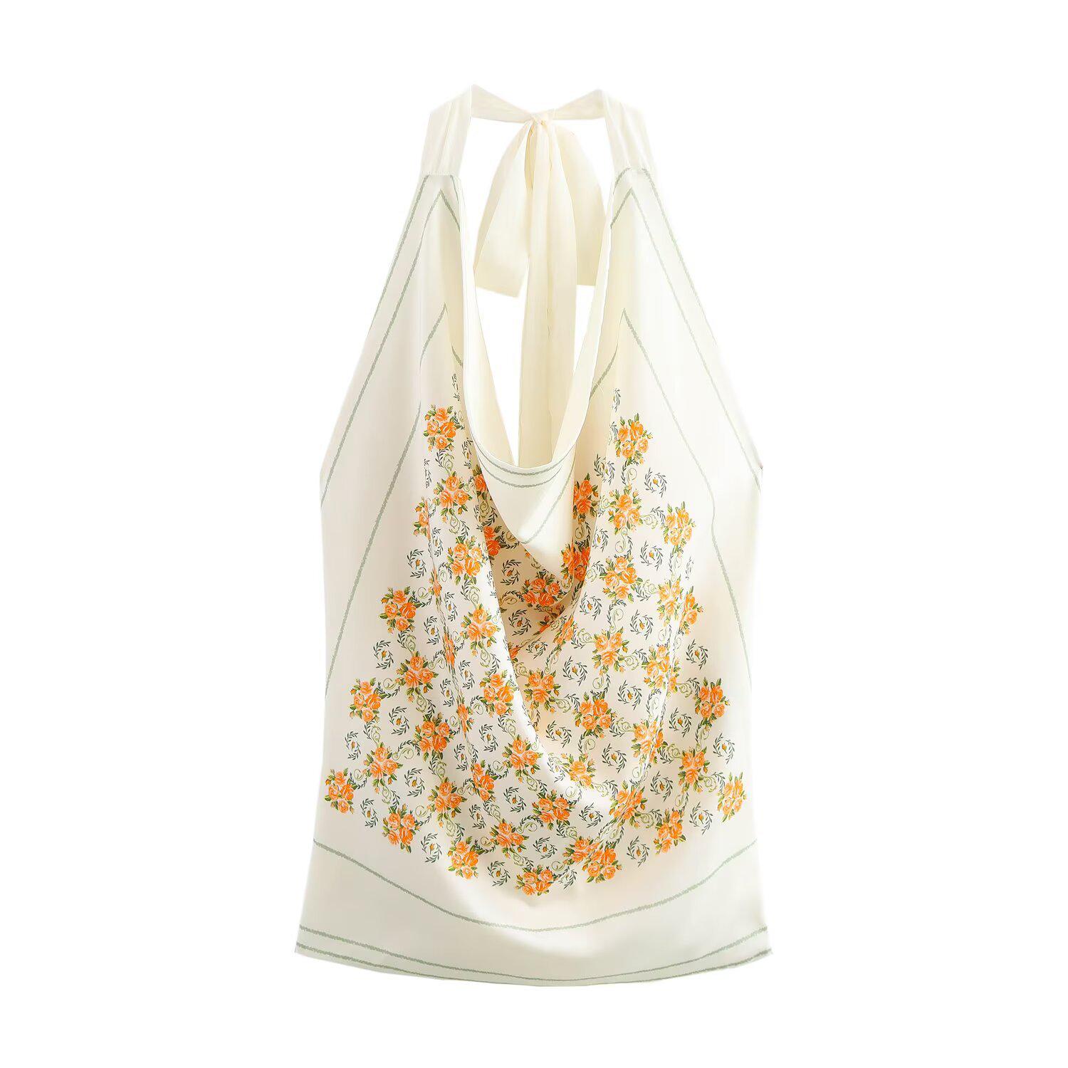 

Весна 2025 Женский топ с бантом из шелка и атласа в европейском и американском стиле M