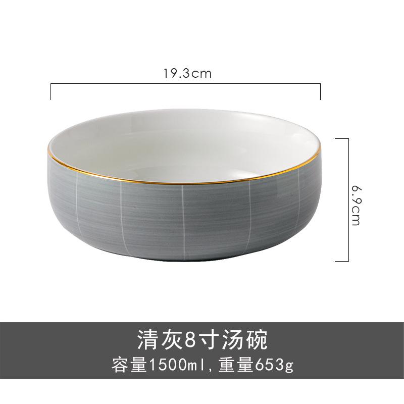 Sean, Nordic Phnom Penh Lekki luksusowy zestaw naczyń stołowych, naczynia ceramiczne i pałeczki do jedzenia, prezent