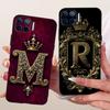 For Motorola Moto G 5G Plus Case Cover Silicone Luxury Crown A-Z Letters 2D Flat Pattern Soft Casing XT2075 XT2075-2 XT2075-3