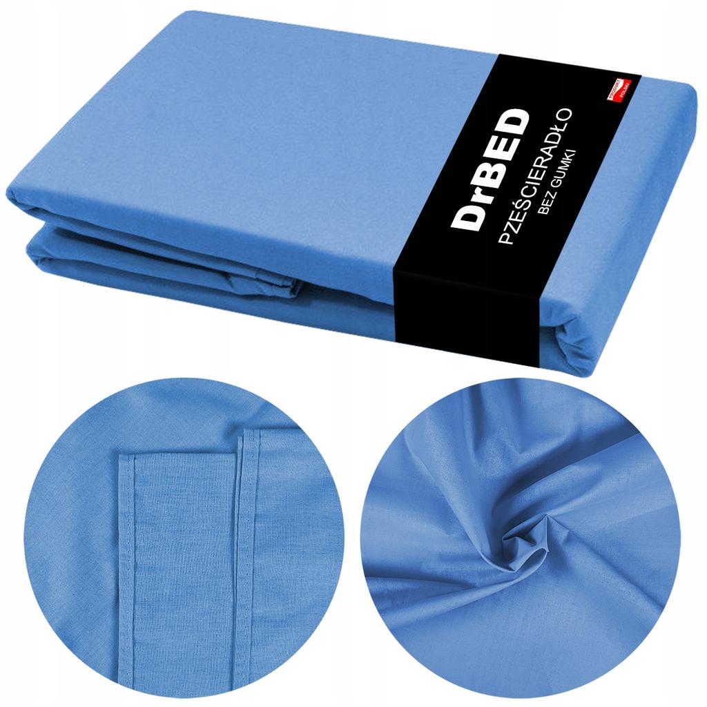 Large COTTON FITTED SHEET 220x200 Durable Blue Color