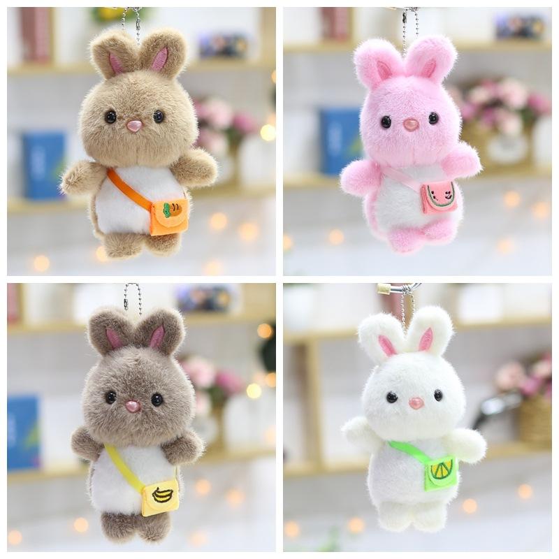 4-inch Plush Toy Doll Creative Pendant Claw Machine Keychain Doll Cute Little Rabbit Rag Doll