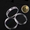 10Pcs 19Mm Clear Round Cases Coin Storage Capsules Holder Round Plastic