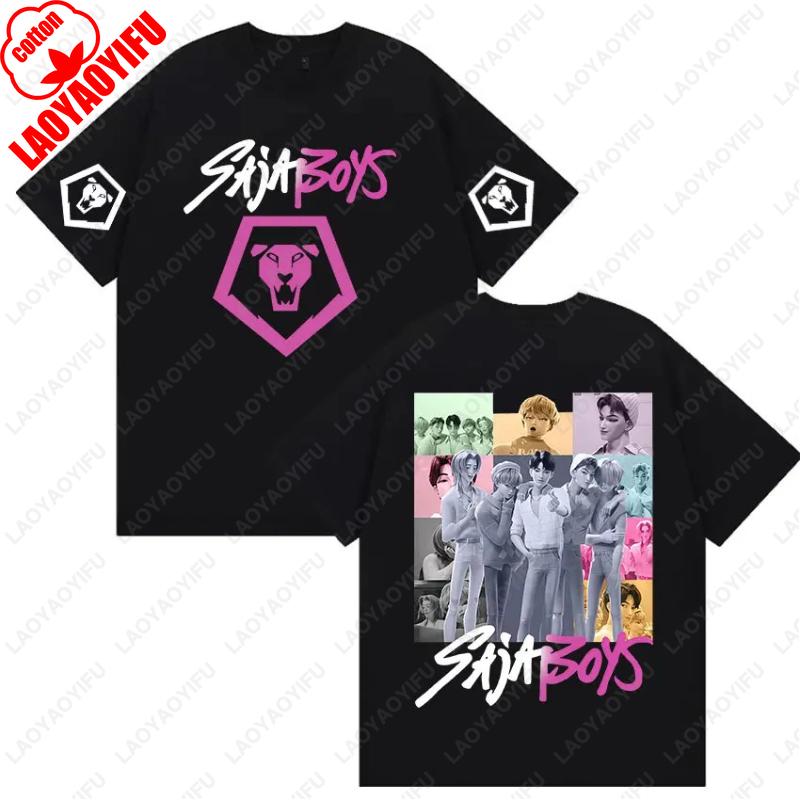 Kpop Saja Boys Lovci démonů 2025 Film Grafická bavlněná trička Pánská Dámská Estetická móda Vtipná trička Ležérní Hip hop Populární topy