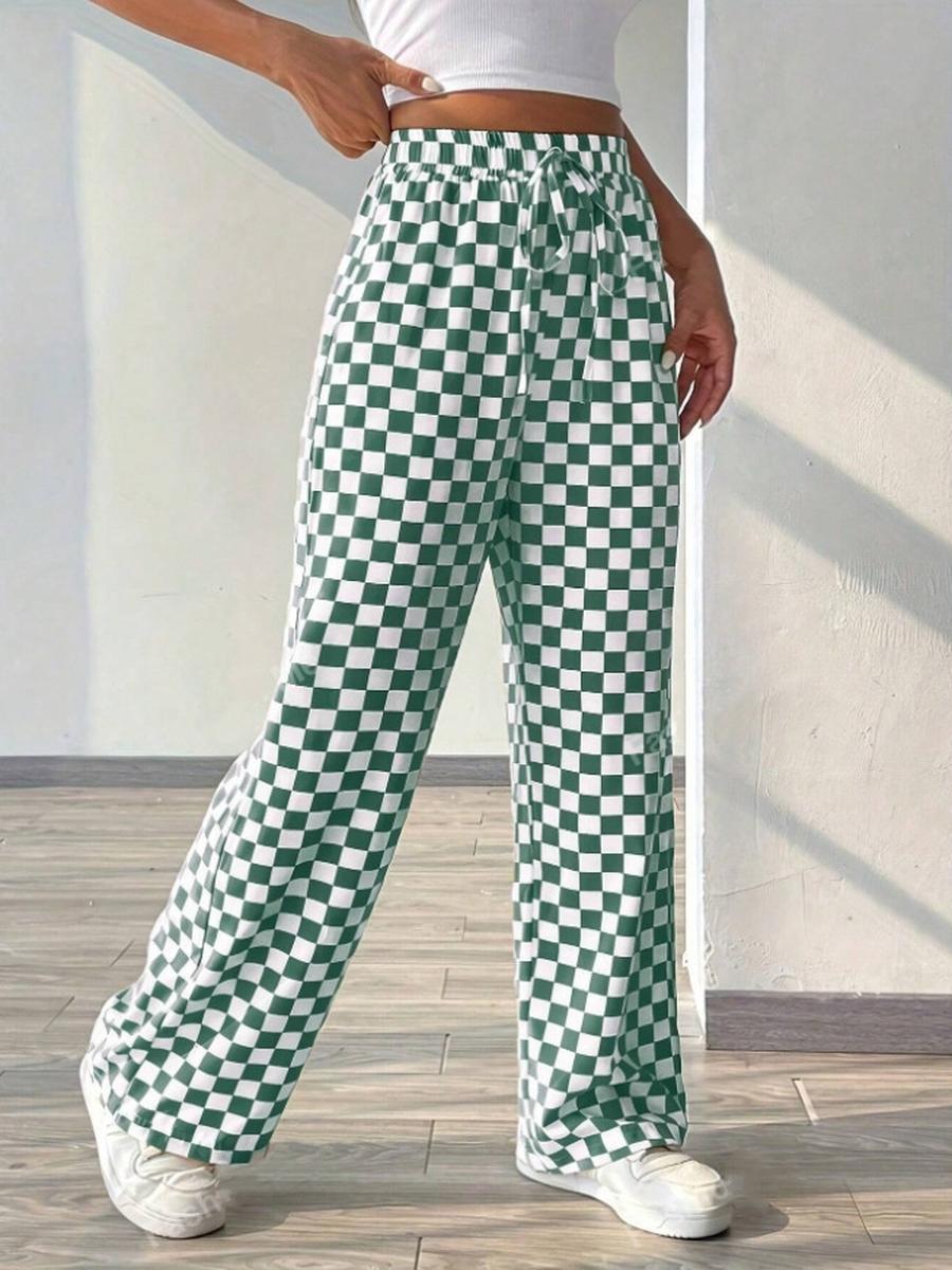 

New Spring Floral Print Pocket Straight Leg Wide Leg Pants Women s Fashion 2XL