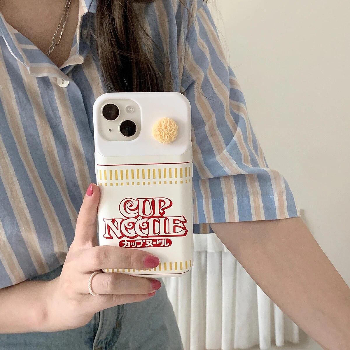 

Забавный милый 3D Мягкий силиконовый чехол с лапшой быстрого приготовления для iPhone 15 14 13 12 11 Pro Max Plus противоударные чехлы для телефонов iPhone 15 Pro Max