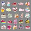 50 Cakes Doodle Personality Cartoon Small Fresh Dessert DIY Skateboard Water Cup Suitcase Sticker Waterproof