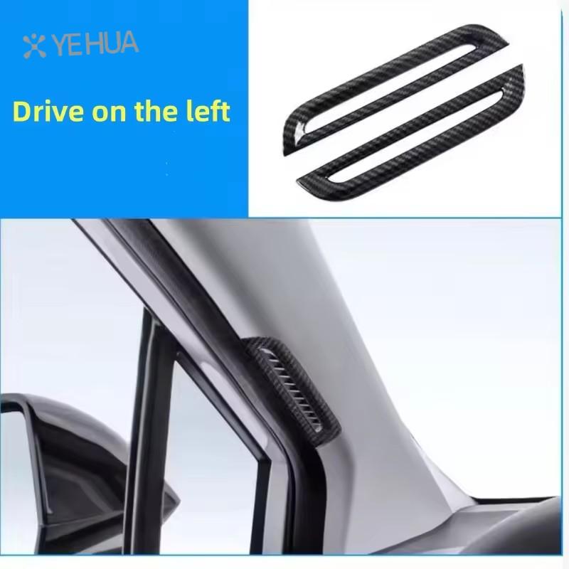 BJJ1 For MG4 MG 4 EV Mulan 2023- 2024 Acc. LHD/RHD Car Window Control Lift Panel Cover Sticker Carbon Fiber 4pcs