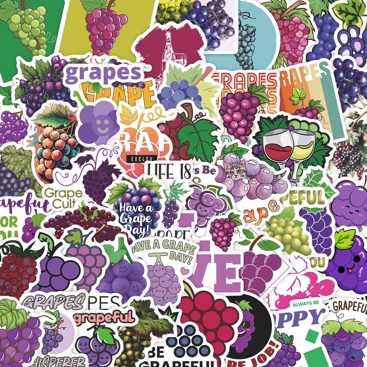 

50 Girly Grape Purple Stickers: INS Style Fresh DIY Journal Decor