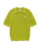 LEE Open Collar Curly Short Sleeve Knit Lime