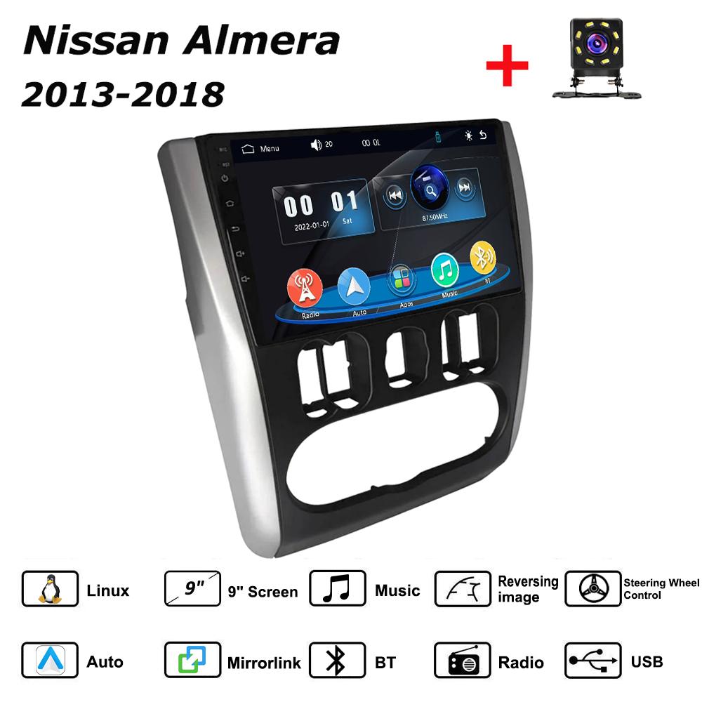 

Car Radio Multimedia MP5 Player Head Unit Stereo BT For Nissan Almera 2013-2018 серебряный