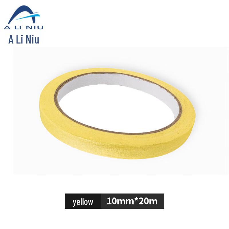 Цветная маскировочная бумажная лента Aliniou ABZ151 10mm x 20m (10 rolls) жёлтый