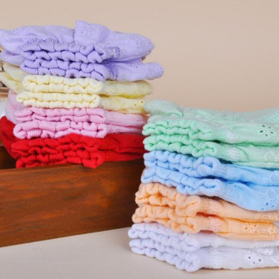 Kids Girls Fashion Solid Color Lace Trim Breathable Mesh Short Cotton Socks