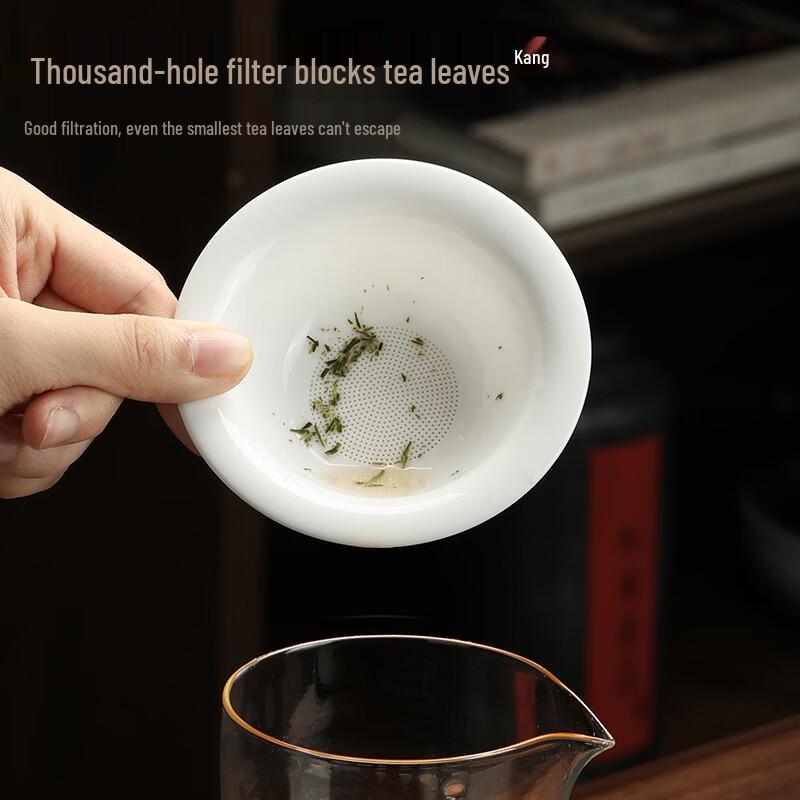 Buzhuo White Porcelain SanCai Gaiwan Tea Set