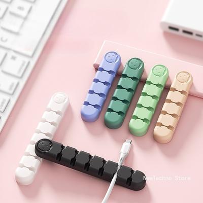 Silicone Cute Cable Organizers Holder Clips for Desktop Cord Organizers Management Office Home