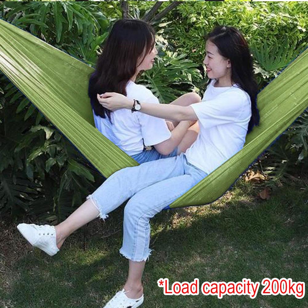 Hickened Rope Hammock Garden Outdoor Mesh Hammock Portable Simple Hammock Hanging Bed Double Outdoor Hammock with Bag