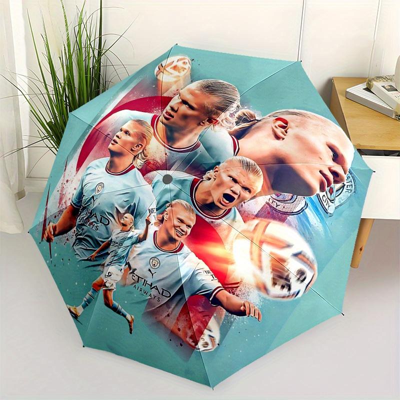 

Soccer Player, Automatic Opening and Closing Umbrella, Compact Travel Umbrella, Lightweight and Portable, Suitable for Beach Commuting Busin