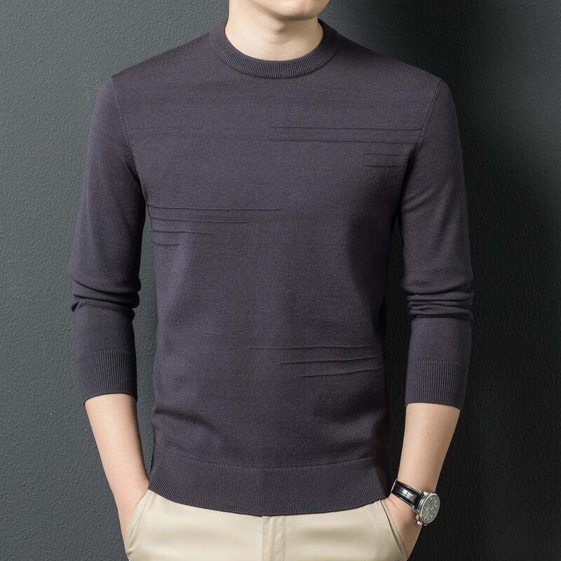 

Yiliteng Men s Round Neck Long Sleeve Knit Sweater 190