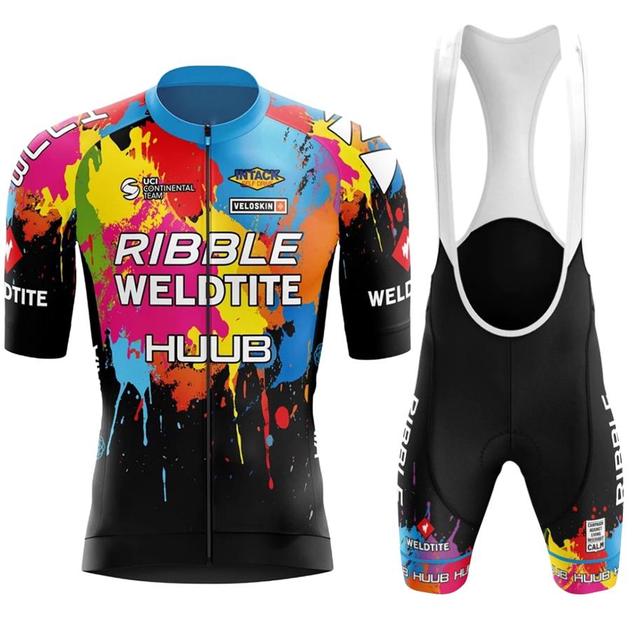 Wieler Jersey Set Rcc Huub Men's Cycling Clothing Summer Cycling Suit With Short Sleeves Ropa Ciclismo Hombre 2026 Summer Breathable Cycling Suit Set