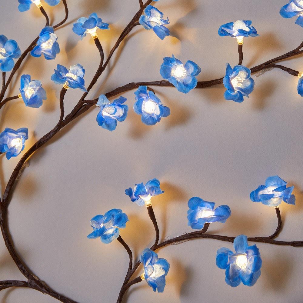 Bendable LED Butterfly Flower Vine Lights for Romantic Indoor Decor