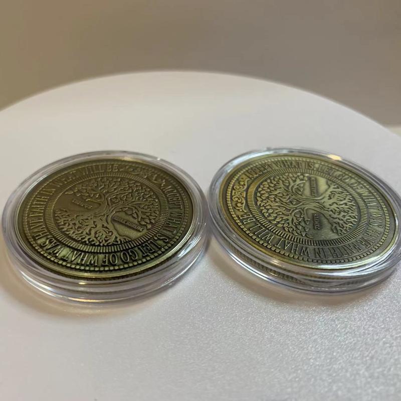 

1 шт. Древо жизни памятная монета странствующая монета памятная медаль ношеная рельефная бронзовая серебряная монета коллекционная монета золотой