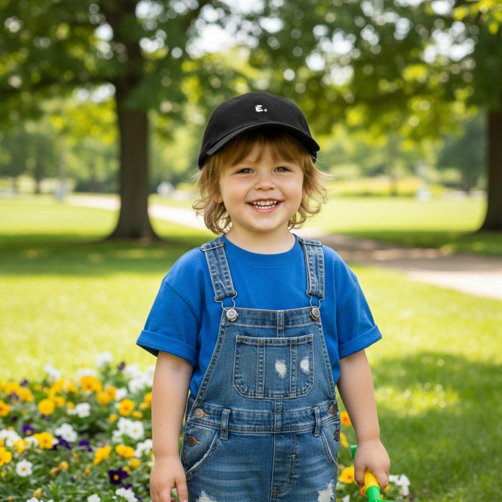 Letter Embroidered Toddler Peaked Cap Solid Color Kids Sun Hats Children Visor Cap Outdoor Travel