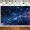 2D Starry Blue Galaxy Tapestry Nebula Print Wall Hanging Backdrop for Bedroom