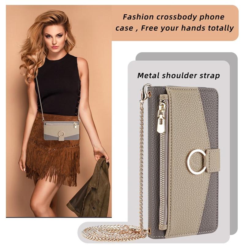 For Samsung Galaxy A53 5G Case Wallet Crossbody Phone Bag with Zipper Pocket